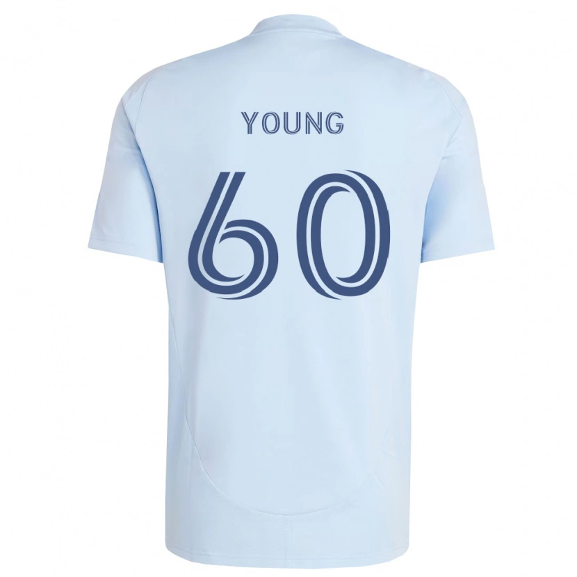 Danxen Dames Nate Young #60 Lichtblauw Lichtgrijs Thuisshirt Thuistenue 2026/27 T-Shirt