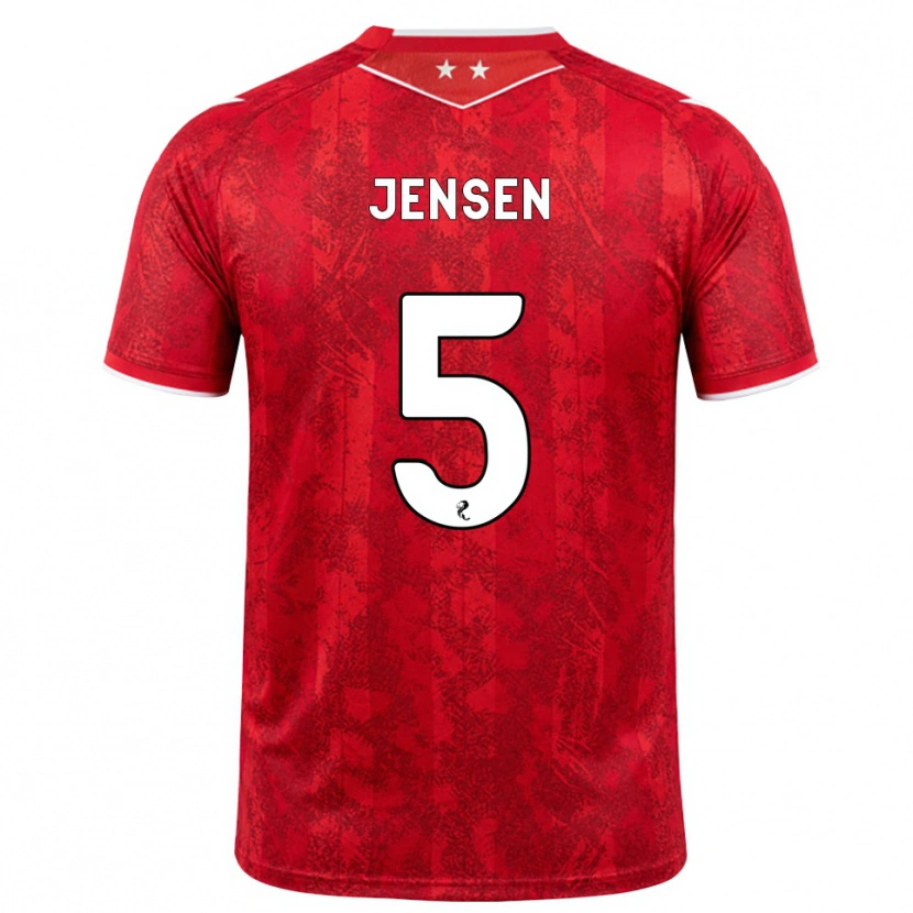 Danxen Dames Richard Jensen #5 Rood Wit Thuisshirt Thuistenue 2026/27 T-Shirt