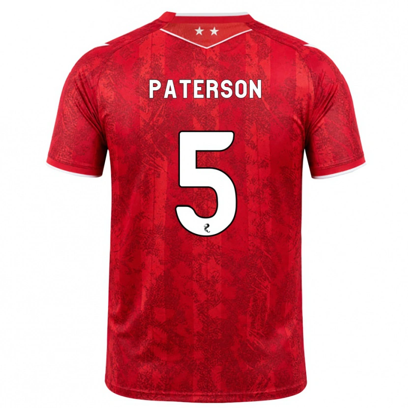 Danxen Dames Donna Paterson #5 Rood Wit Thuisshirt Thuistenue 2026/27 T-Shirt