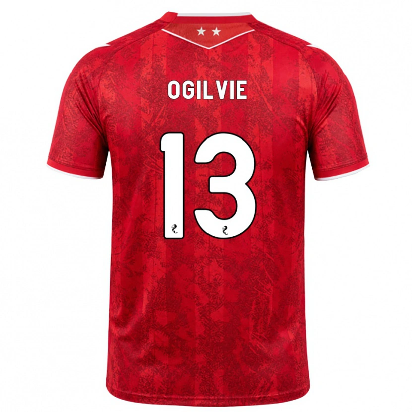 Danxen Dames Francesca Ogilvie #13 Rood Wit Thuisshirt Thuistenue 2026/27 T-Shirt
