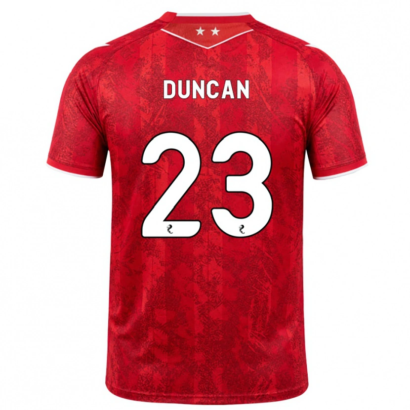 Danxen Dames Ryan Duncan #23 Rood Wit Thuisshirt Thuistenue 2026/27 T-Shirt