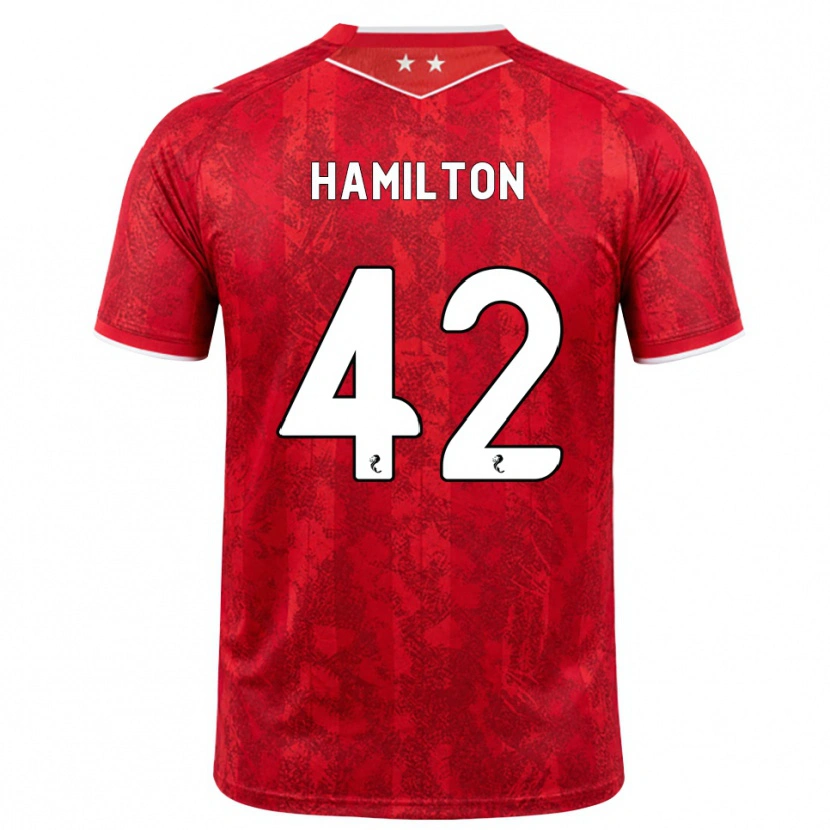 Danxen Dames Brendan Hamilton #42 Rood Wit Thuisshirt Thuistenue 2026/27 T-Shirt