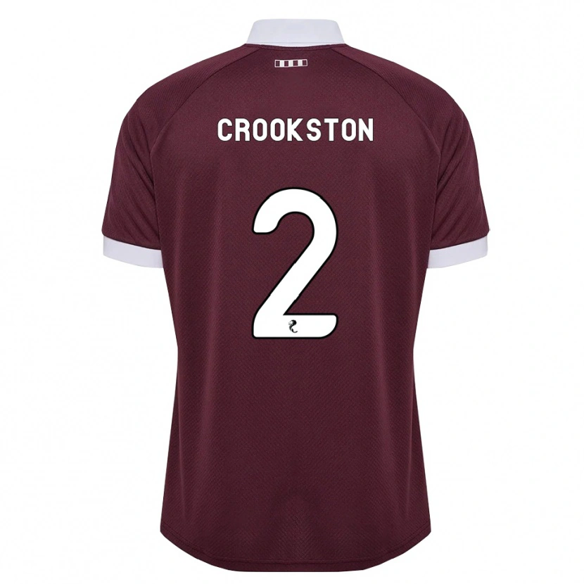 Danxen Dames Gregor Crookston #2 Bordeauxrood Wit Thuisshirt Thuistenue 2026/27 T-Shirt