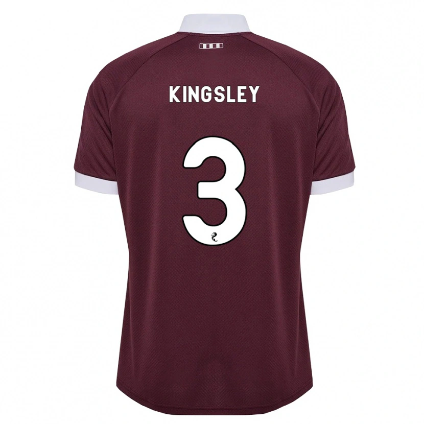 Danxen Dames Stephen Kingsley #3 Bordeauxrood Wit Thuisshirt Thuistenue 2026/27 T-Shirt