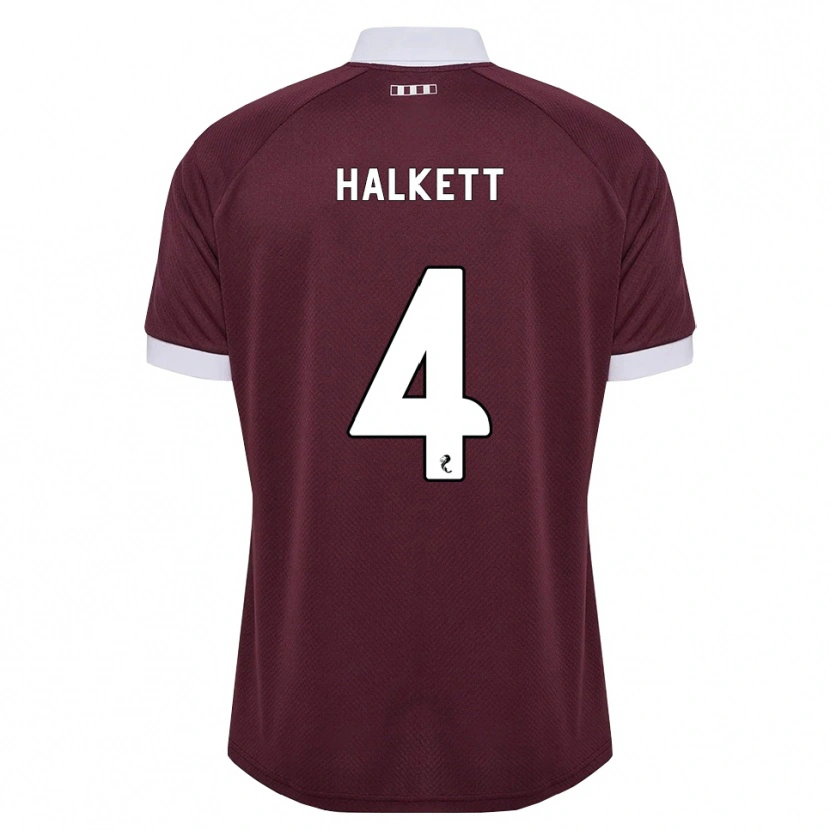 Danxen Dames Craig Halkett #4 Bordeauxrood Wit Thuisshirt Thuistenue 2026/27 T-Shirt