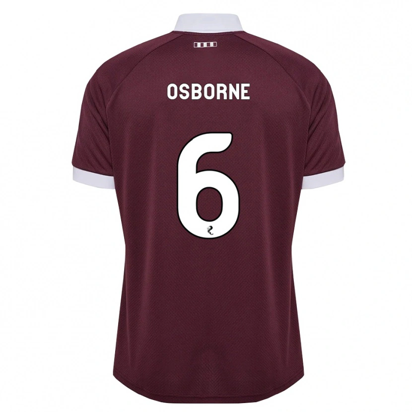 Danxen Dames Alfie Osborne #6 Bordeauxrood Wit Thuisshirt Thuistenue 2026/27 T-Shirt