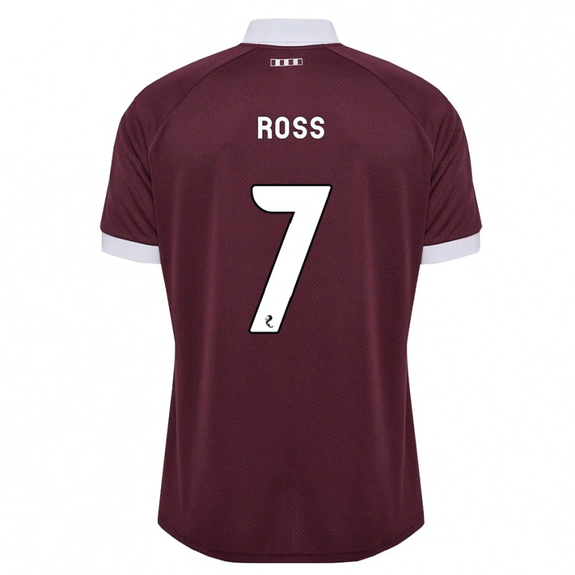 Danxen Dames Mackenzie Ross #7 Bordeauxrood Wit Thuisshirt Thuistenue 2026/27 T-Shirt