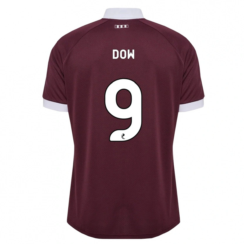 Danxen Dames Connor Dow #9 Bordeauxrood Wit Thuisshirt Thuistenue 2026/27 T-Shirt