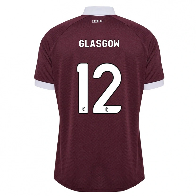 Danxen Dames Euan Glasgow #12 Bordeauxrood Wit Thuisshirt Thuistenue 2026/27 T-Shirt