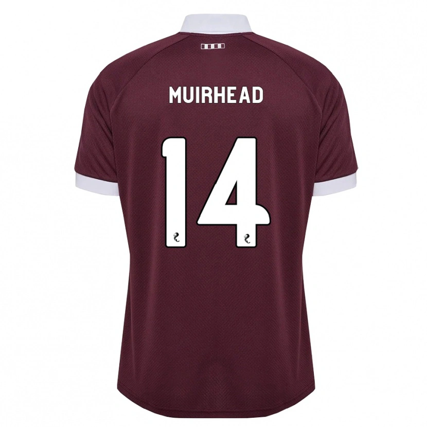 Danxen Dames Owen Muirhead #14 Bordeauxrood Wit Thuisshirt Thuistenue 2026/27 T-Shirt