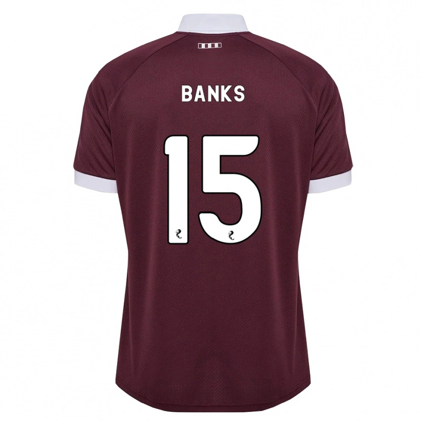 Danxen Dames Euan Banks #15 Bordeauxrood Wit Thuisshirt Thuistenue 2026/27 T-Shirt