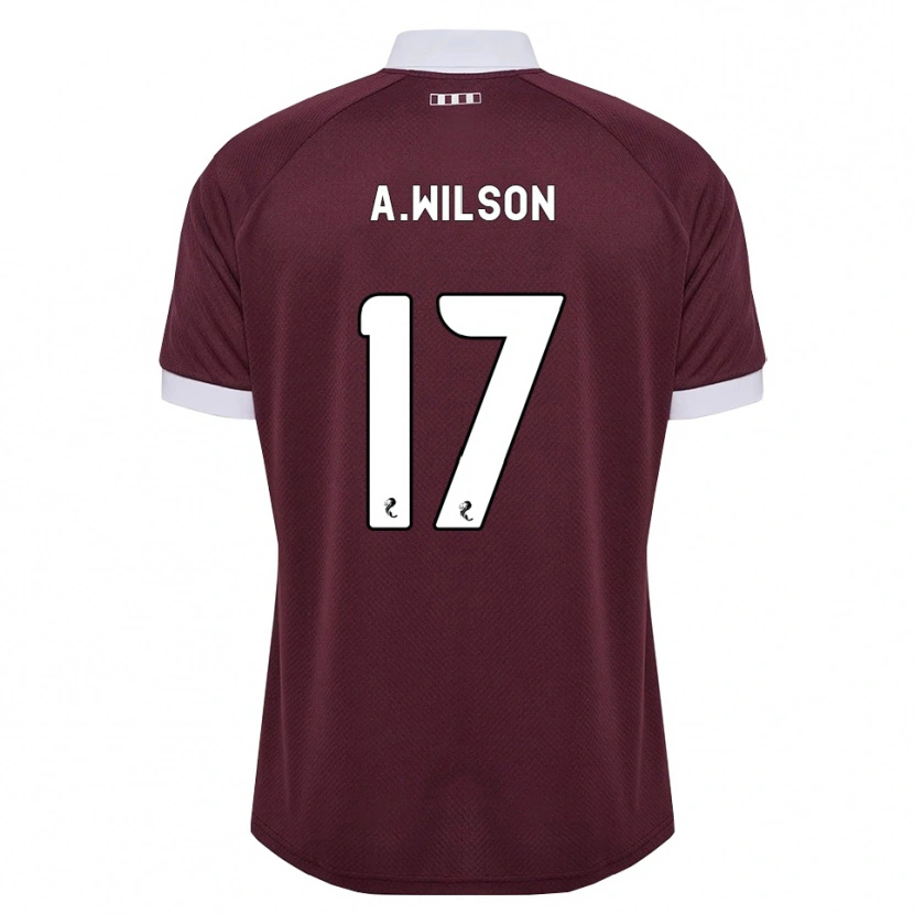 Danxen Dames Alfie Wilson #17 Bordeauxrood Wit Thuisshirt Thuistenue 2026/27 T-Shirt
