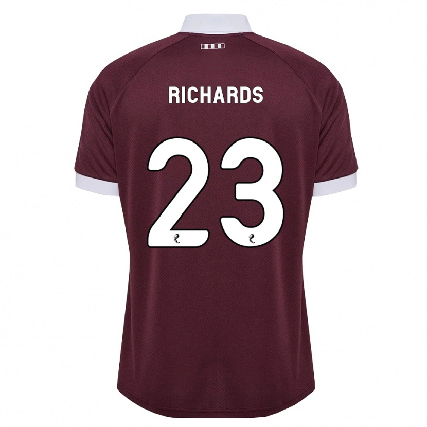 Danxen Dames Jackie Richards #23 Bordeauxrood Wit Thuisshirt Thuistenue 2026/27 T-Shirt