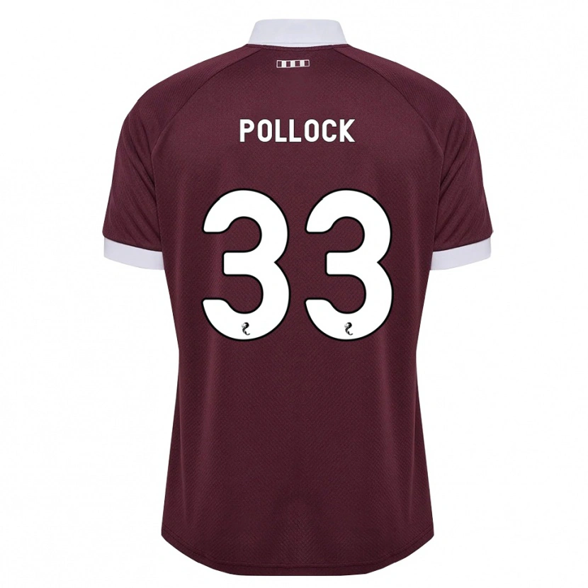 Danxen Dames Finlay Pollock #33 Bordeauxrood Wit Thuisshirt Thuistenue 2026/27 T-Shirt