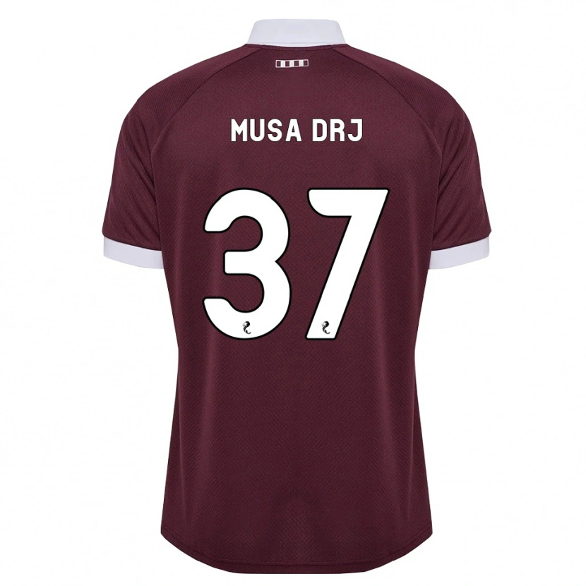 Danxen Dames Musa Drammeh #37 Bordeauxrood Wit Thuisshirt Thuistenue 2026/27 T-Shirt