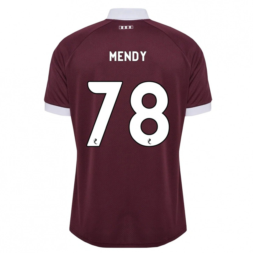 Danxen Dames Laurent Mendy #78 Bordeauxrood Wit Thuisshirt Thuistenue 2026/27 T-Shirt