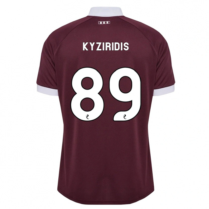 Danxen Dames Alexandros Kyziridis #89 Bordeauxrood Wit Thuisshirt Thuistenue 2026/27 T-Shirt