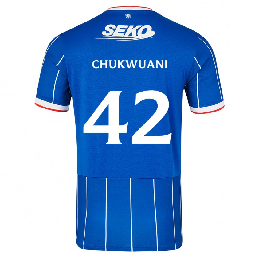 Danxen Dames Tochi Chukwuani #42 Rood Blauw Wit Thuisshirt Thuistenue 2026/27 T-Shirt