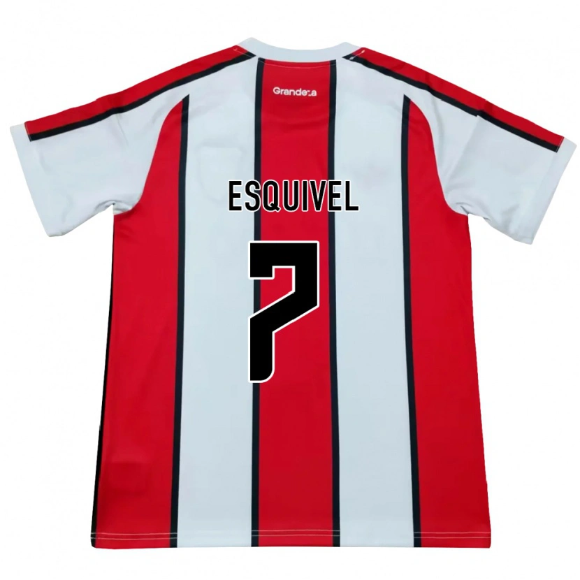 Danxen Dames Felipe Esquivel #7 Wit Rood Zwart Uitshirt Uittenue 2026/27 T-Shirt