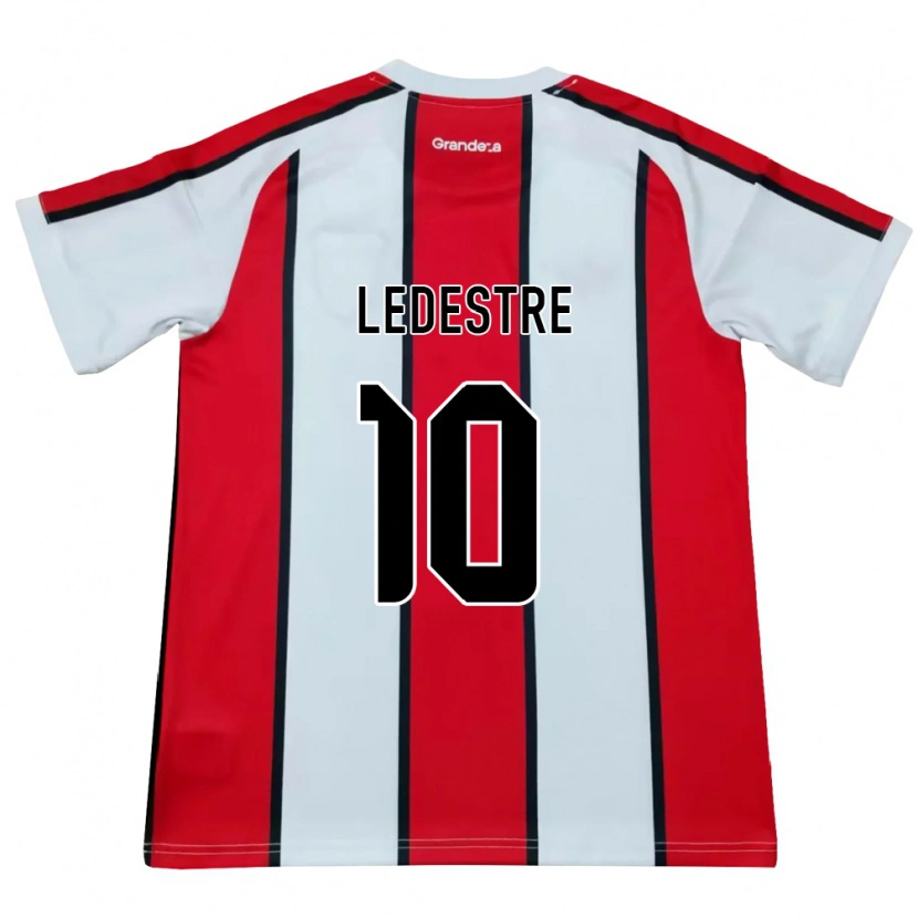 Danxen Dames Gianfranco Ledestre #10 Wit Rood Zwart Uitshirt Uittenue 2026/27 T-Shirt