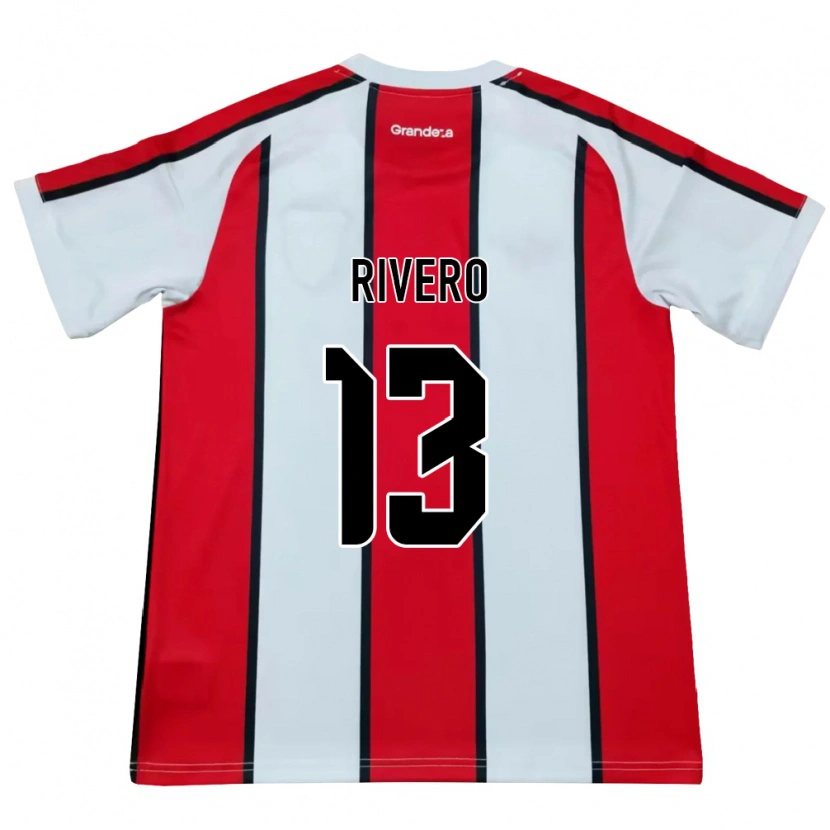 Danxen Dames Lautaro Rivero #13 Wit Rood Zwart Uitshirt Uittenue 2026/27 T-Shirt