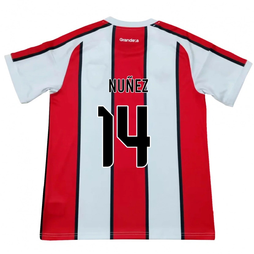 Danxen Dames Elias Nuñez #14 Wit Rood Zwart Uitshirt Uittenue 2026/27 T-Shirt