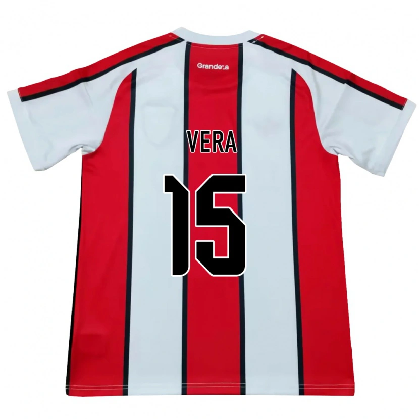 Danxen Dames Fausto Vera #15 Wit Rood Zwart Uitshirt Uittenue 2026/27 T-Shirt