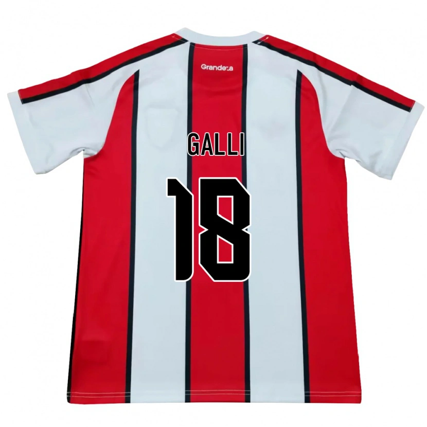Danxen Dames Ludmila Galli #18 Wit Rood Zwart Uitshirt Uittenue 2026/27 T-Shirt