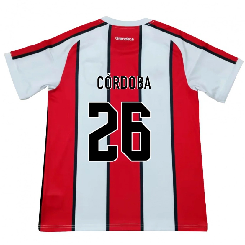 Danxen Dames Sol Córdoba #26 Wit Rood Zwart Uitshirt Uittenue 2026/27 T-Shirt