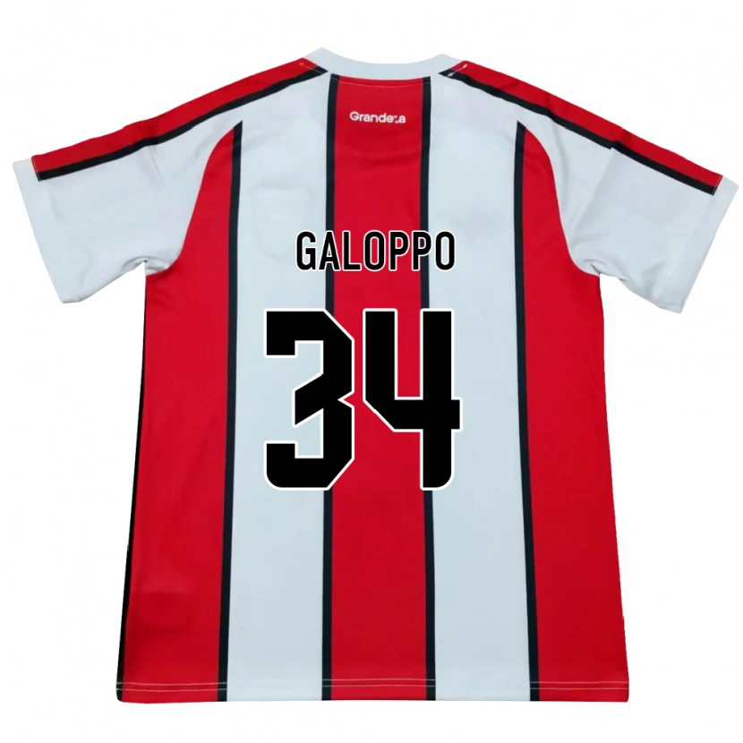Danxen Dames Giuliano Galoppo #34 Wit Rood Zwart Uitshirt Uittenue 2026/27 T-Shirt