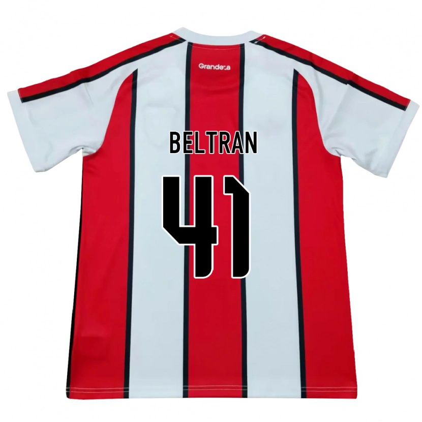 Danxen Dames Santiago Beltrán #41 Wit Rood Zwart Uitshirt Uittenue 2026/27 T-Shirt