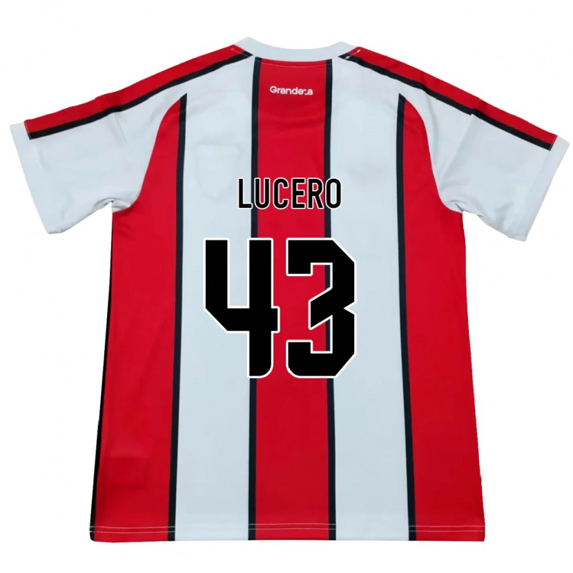 Danxen Dames Valentín Lucero #43 Wit Rood Zwart Uitshirt Uittenue 2026/27 T-Shirt