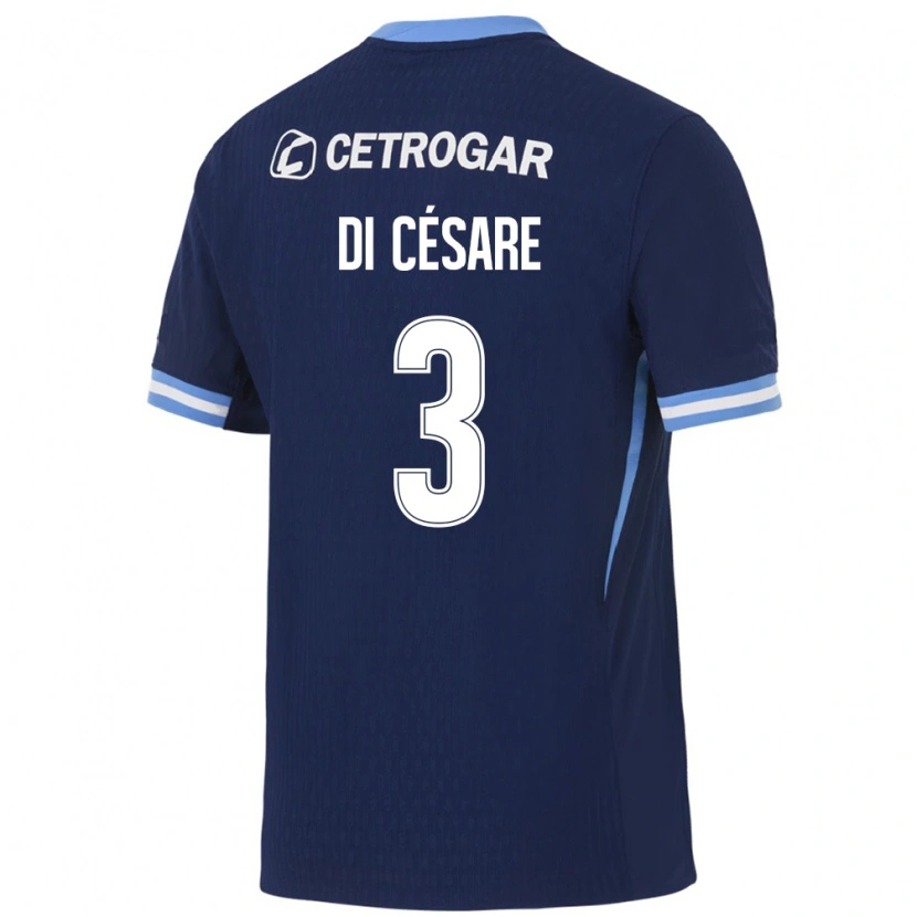Danxen Dames Marco Di Césare #3 Koninklijk Blauw Lichtblauw Wit Uitshirt Uittenue 2026/27 T-Shirt