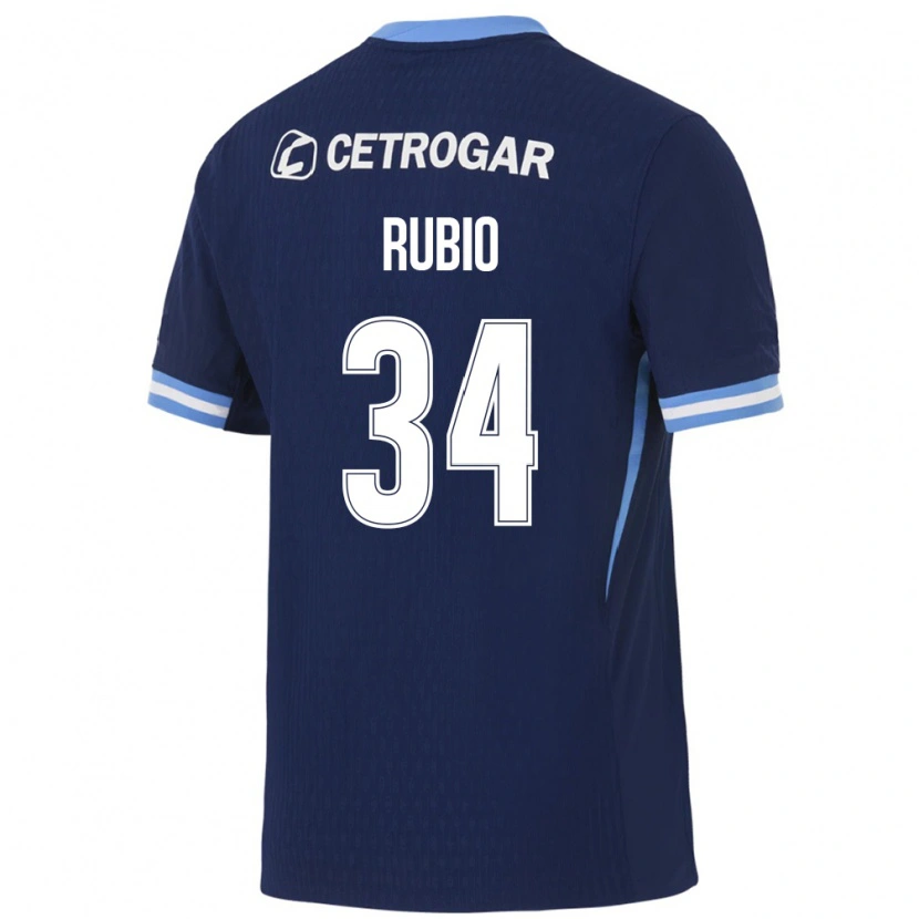 Danxen Dames Tobías Rubio #34 Koninklijk Blauw Lichtblauw Wit Uitshirt Uittenue 2026/27 T-Shirt