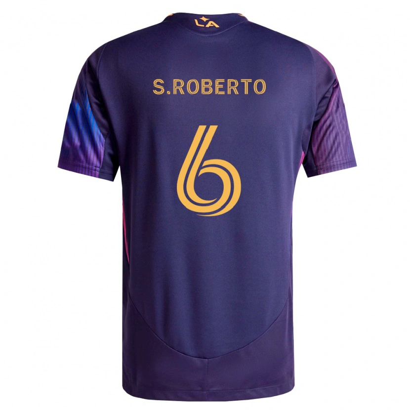 Danxen Dames Sergi Roberto #6 Diep Paars Geel Uitshirt Uittenue 2026/27 T-Shirt