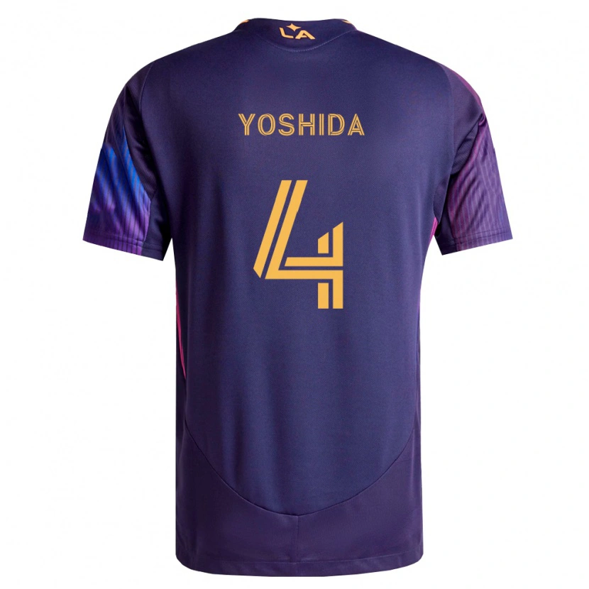 Danxen Dames Maya Yoshida #4 Diep Paars Geel Uitshirt Uittenue 2026/27 T-Shirt
