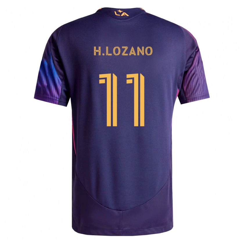 Danxen Dames Hirving Lozano #11 Diep Paars Geel Uitshirt Uittenue 2026/27 T-Shirt