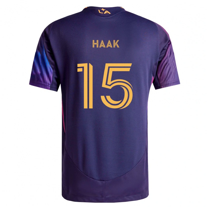Danxen Dames Justin Haak #15 Diep Paars Geel Uitshirt Uittenue 2026/27 T-Shirt