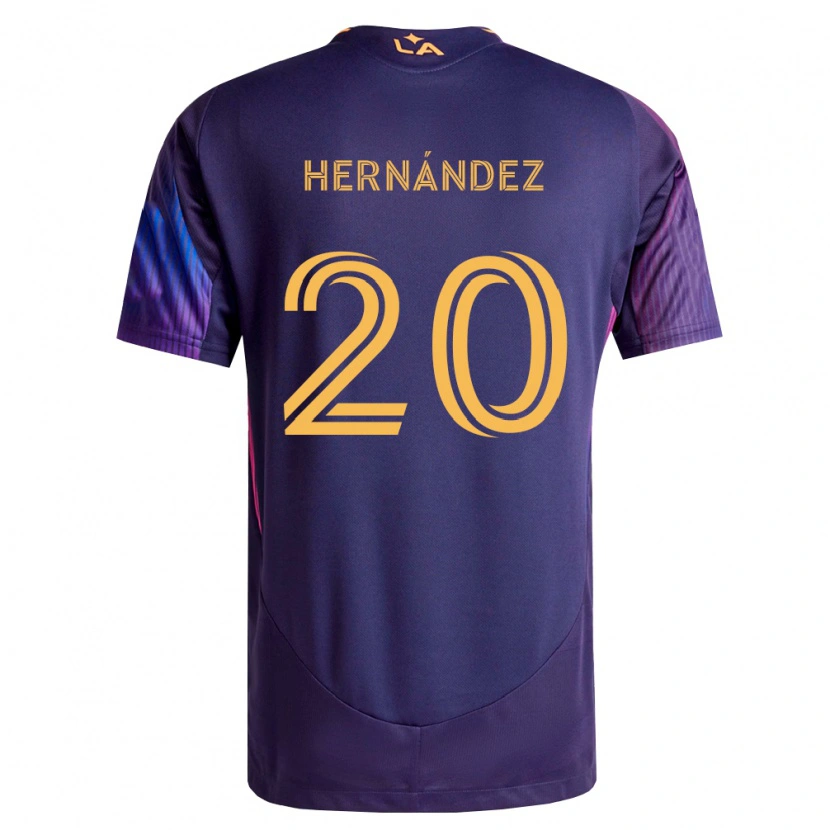Danxen Dames Roberto Hernández #20 Diep Paars Geel Uitshirt Uittenue 2026/27 T-Shirt