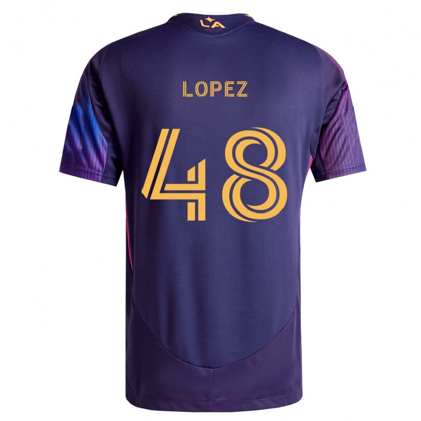 Danxen Dames Diego López #48 Diep Paars Geel Uitshirt Uittenue 2026/27 T-Shirt