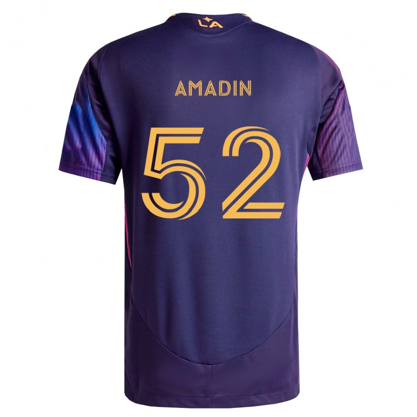 Danxen Dames Elijah Amadin #52 Diep Paars Geel Uitshirt Uittenue 2026/27 T-Shirt