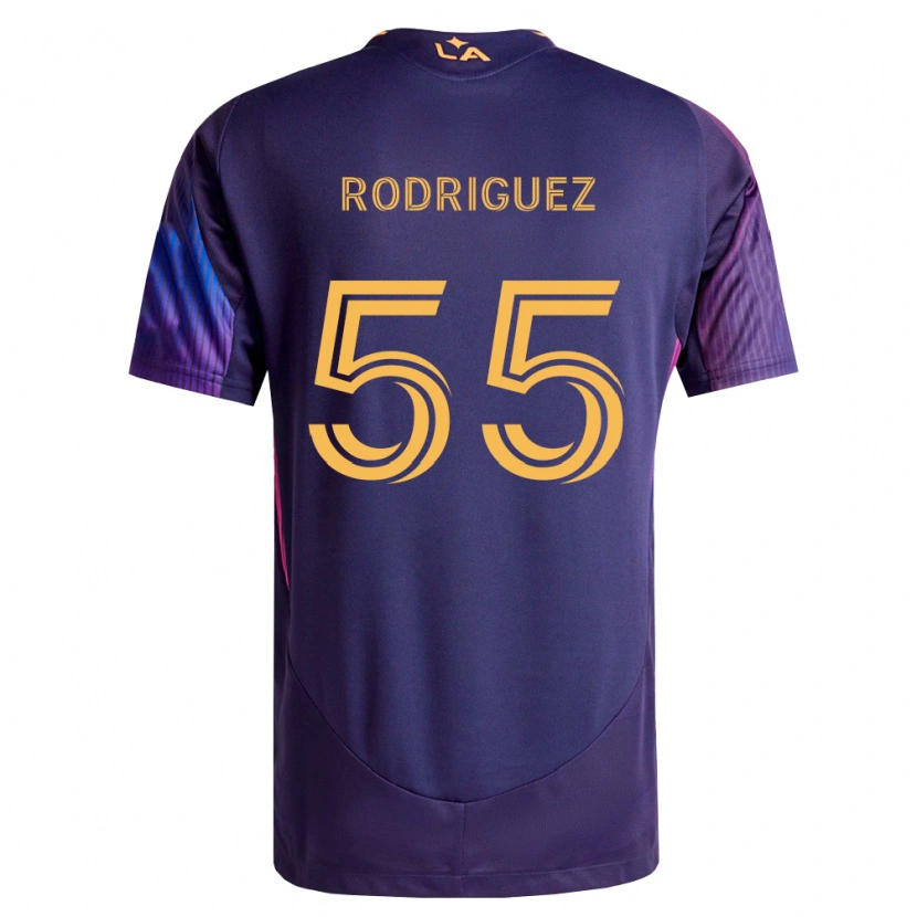 Danxen Dames Diego Rodriguez #55 Diep Paars Geel Uitshirt Uittenue 2026/27 T-Shirt