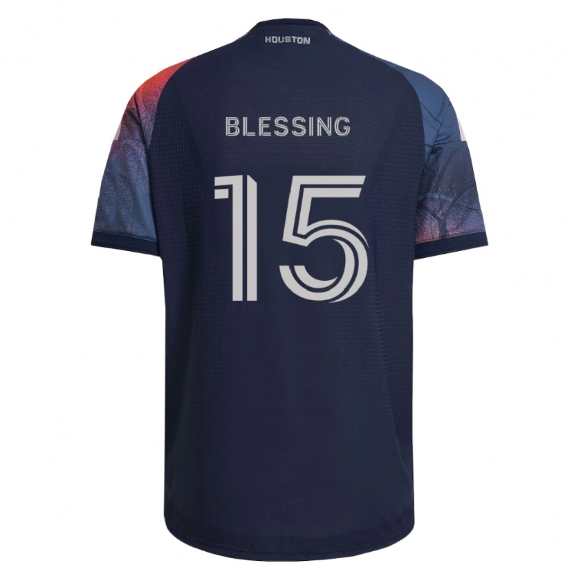 Danxen Dames Latif Blessing #15 Diep Blauw Wit Oranje Uitshirt Uittenue 2026/27 T-Shirt