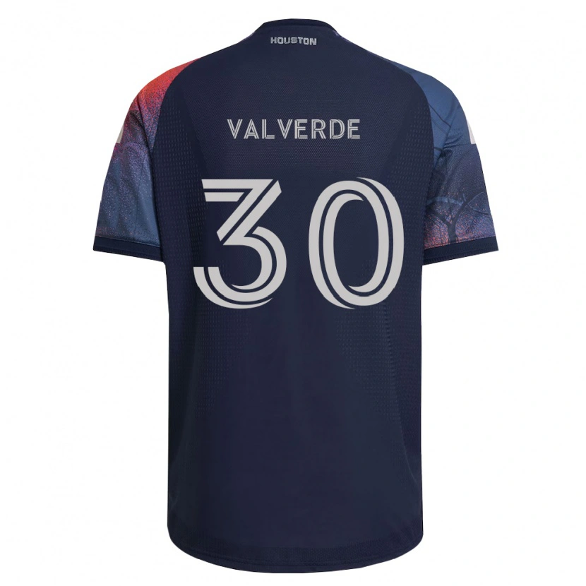 Danxen Dames Jefferson Valverde #30 Diep Blauw Wit Oranje Uitshirt Uittenue 2026/27 T-Shirt