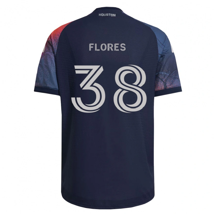 Danxen Dames Omar Flores #38 Diep Blauw Wit Oranje Uitshirt Uittenue 2026/27 T-Shirt