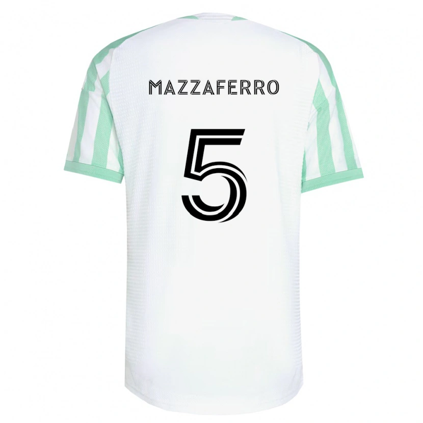 Danxen Dames Salvatore Mazzaferro #5 Lichtgroen Zwart Wit Uitshirt Uittenue 2026/27 T-Shirt