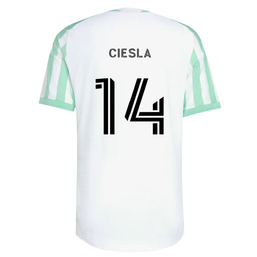 Danxen Dames Daniel Ciesla #14 Lichtgroen Zwart Wit Uitshirt Uittenue 2026/27 T-Shirt