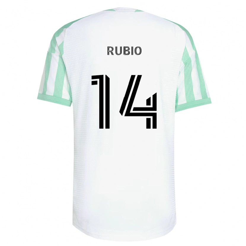 Danxen Dames Diego Rubio #14 Lichtgroen Zwart Wit Uitshirt Uittenue 2026/27 T-Shirt