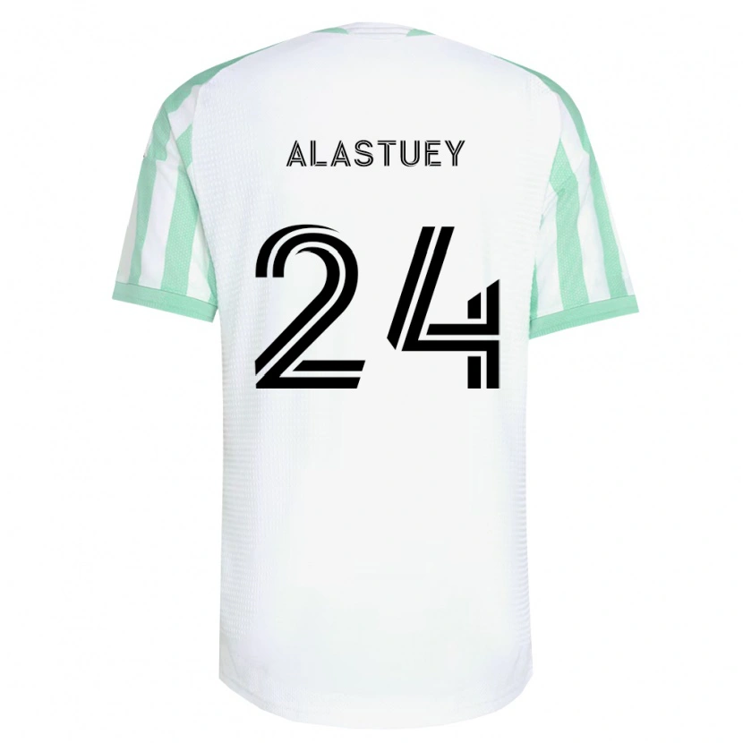 Danxen Dames Jorge Alastuey #24 Lichtgroen Zwart Wit Uitshirt Uittenue 2026/27 T-Shirt