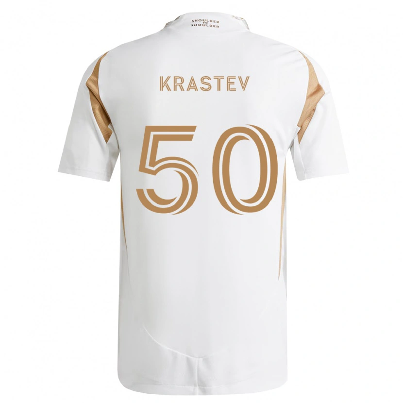 Danxen Dames Filip Krastev #50 Wit Bruin Uitshirt Uittenue 2026/27 T-Shirt